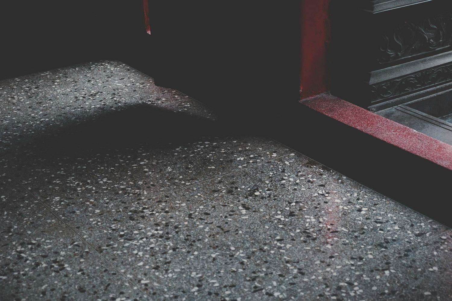 Decorative speckled epoxy floor
